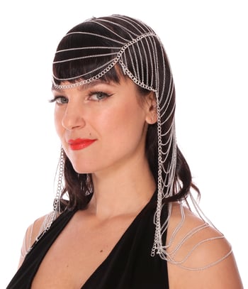 Metal Chain Headdress - SILVER