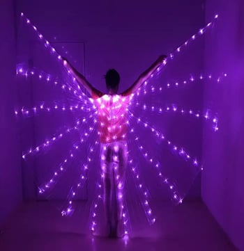 LED Isis Wings - LIGHT PURPLE / WHITE OPAL