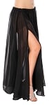 3-Panel Chiffon Skirt - BLACK