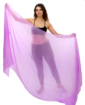 Silk Belly Dance Veil - LAVENDER