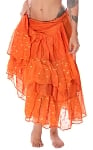 10 Yard Ashwarya Wrap Skirt - ORANGE