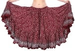 25 Yard Jodha Maharani Cotton Tribal Skirt - BURGUNDY