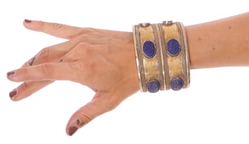 Afghani Tribal Cuff with Lapis 