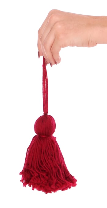 Wool Yarn Tassel - BURGUNDY