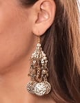 Egyptian Metal Coin Earrings - GOLD