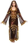 3-Piece Egyptian Lurex Sequin Beaded Saidi Dress Set with Paillettes - BLACK / RED / GOLD