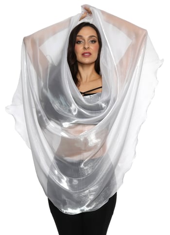 Organza Semi-Circle Egyptian Veil - WHITE