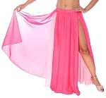 2-Layer Chiffon Dance Skirt - LIGHT PINK/PINK