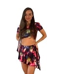 Junior's / Petite 2-Piece Dance Outfit / Practice Set - COLORBURST