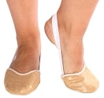 Faux Leather Half Body Foot Sole Dance Shoe - GOLD