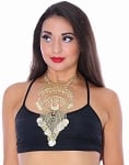 Cresent Dowry Egyptian Necklace - GOLD