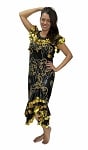 CAIRO COLLECTION: Melaya Leff Dress with Paillettes - BLACK / GOLD