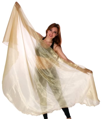 Organza Semi-Circle Egyptian Veil - HONEY