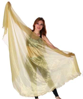 Organza Semi-Circle Egyptian Veil - GOLD