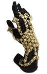Finger to Wrist Hand Bracelet with 5 Rings - GOLD   