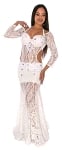 CAIRO COLLECTION: Professional Belly Dance Lace Beledi Dress from Egypt - WHITE
