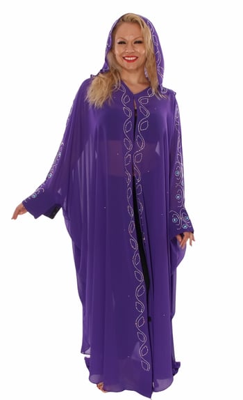 Cover-up with Rhinestone Accents from Egypt - PURPLE