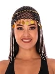 Beaded Egyptian Headpiece with Fringe
