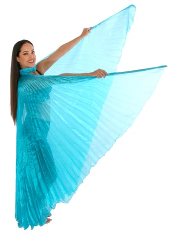 Egyptian Organza Isis Wings - TURQUOISE