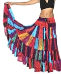 25 Yard Tie Dye Cotton Dance Skirt - RAINBOW