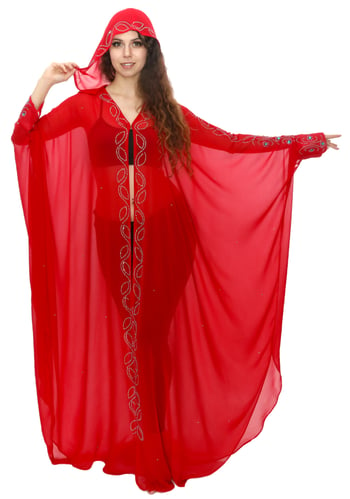 Cover-up with Rhinestone Accents from Egypt - RED