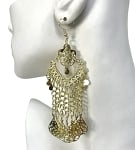 Egyptian Teardrop Dangle Earrings - GOLD