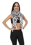 Bedouin Arab Scarf / Shawl in Black and White