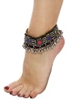 Afghani Kuchi Anklet / Armband with Bells and Beads (Multi-Color)