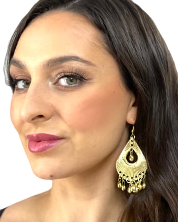 Egyptian Teardrop Ray Earrings - GOLD