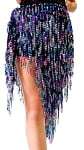 Sequin Fringe Hip Wrap / Skirt - TWILIGHT